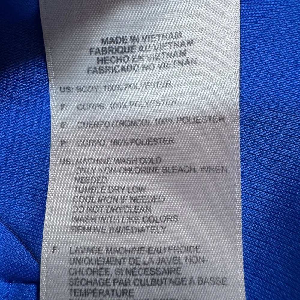 Adidas Shirt Mens‎ Extra Large Blue White Climalite Athletic Performance Tee XL